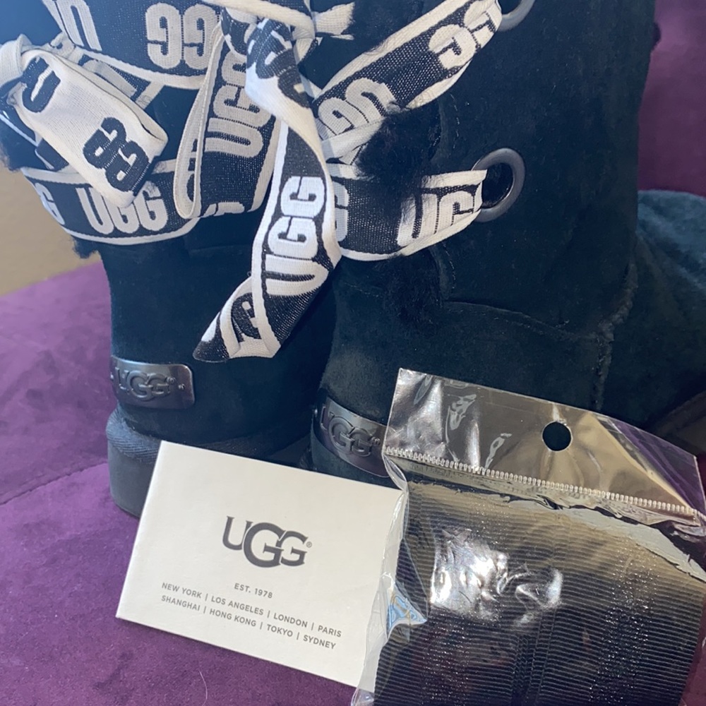 UGG Shoes | Customizable Bailey bow short black